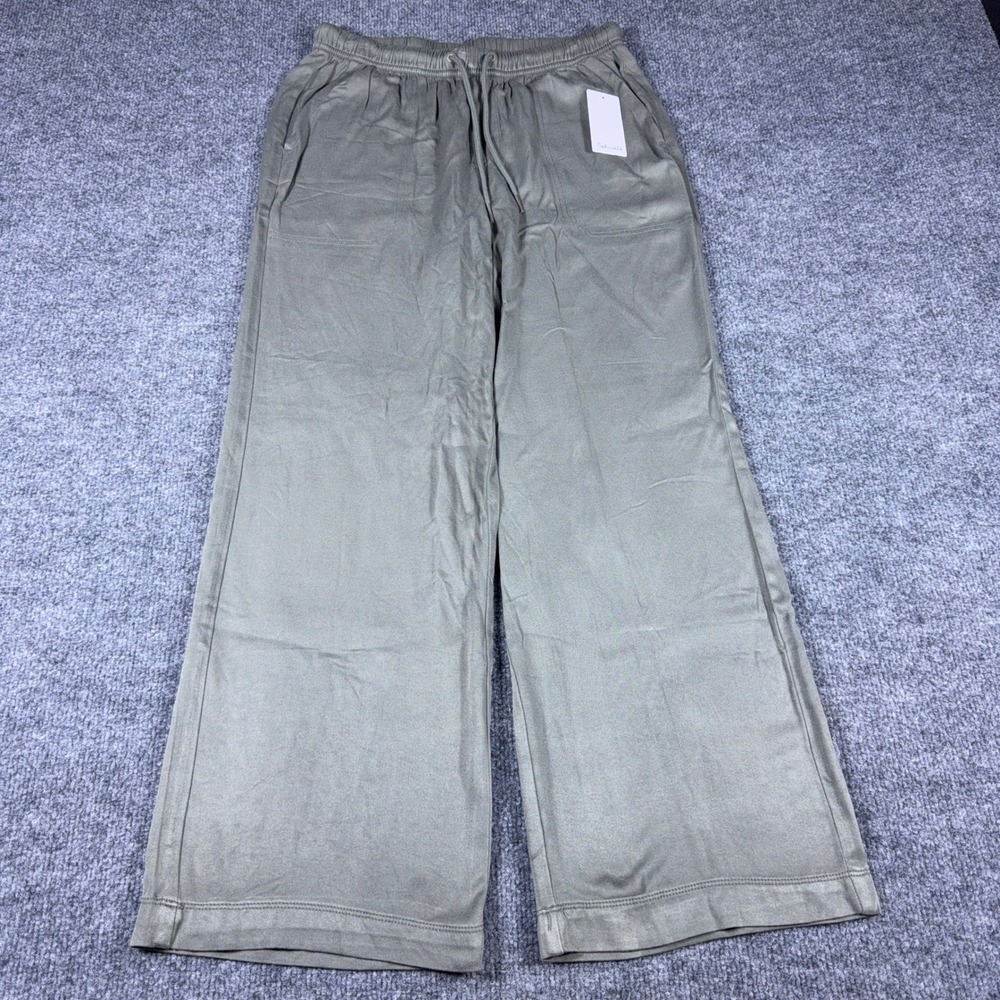 Splendid Womens Wide Leg Drawstring Pants Sage Green Olive RS3C17X XS NEW